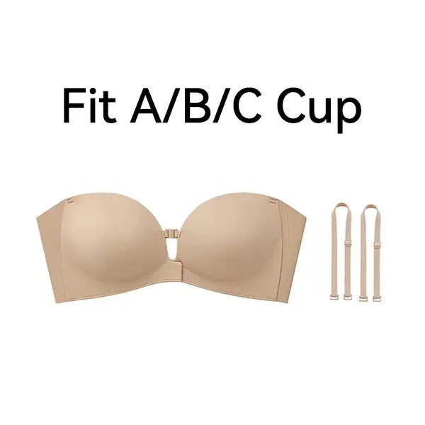 Harmivra Strapless Front-Closure Lift Bra – Seamless, Secure Support