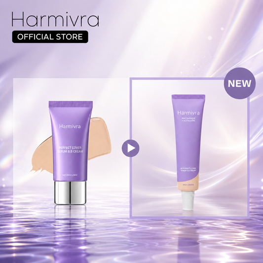 [Harmivra] M Perfect Cover Serum BB Cream (35ml) - Bifida Ferment Lysate Serum-Infused BB Cream for Anti-Aging Skin Rejuvenation, Skin Tint, Tinted Moisturizer, Skin Care Foundation Makeup,Superfood Complex,Glass Skin CardiBB OGBB PurpleBB