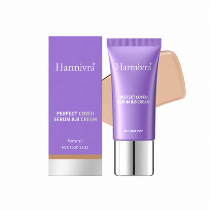 [Harmivra] M Perfect Cover Serum BB Cream (35ml) - Bifida Ferment Lysate Serum-Infused BB Cream for Anti-Aging Skin Rejuvenation, Skin Tint, Tinted Moisturizer, Skin Care Foundation Makeup,Superfood Complex,Glass Skin CardiBB OGBB PurpleBB