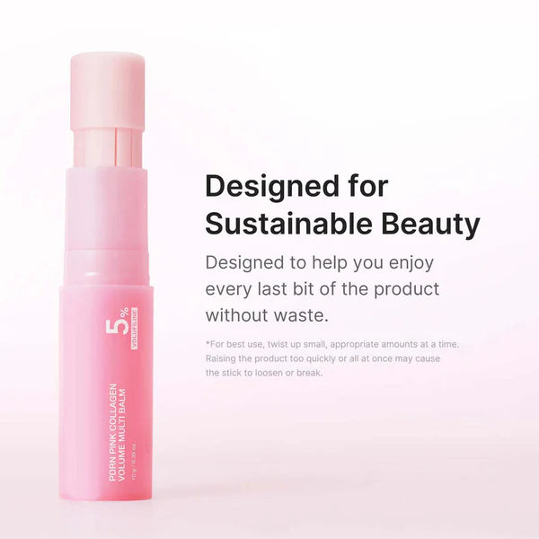 Harmivra | PINK – PDRN Collagen  Volume Balm Stick | Instant Plump & Glow