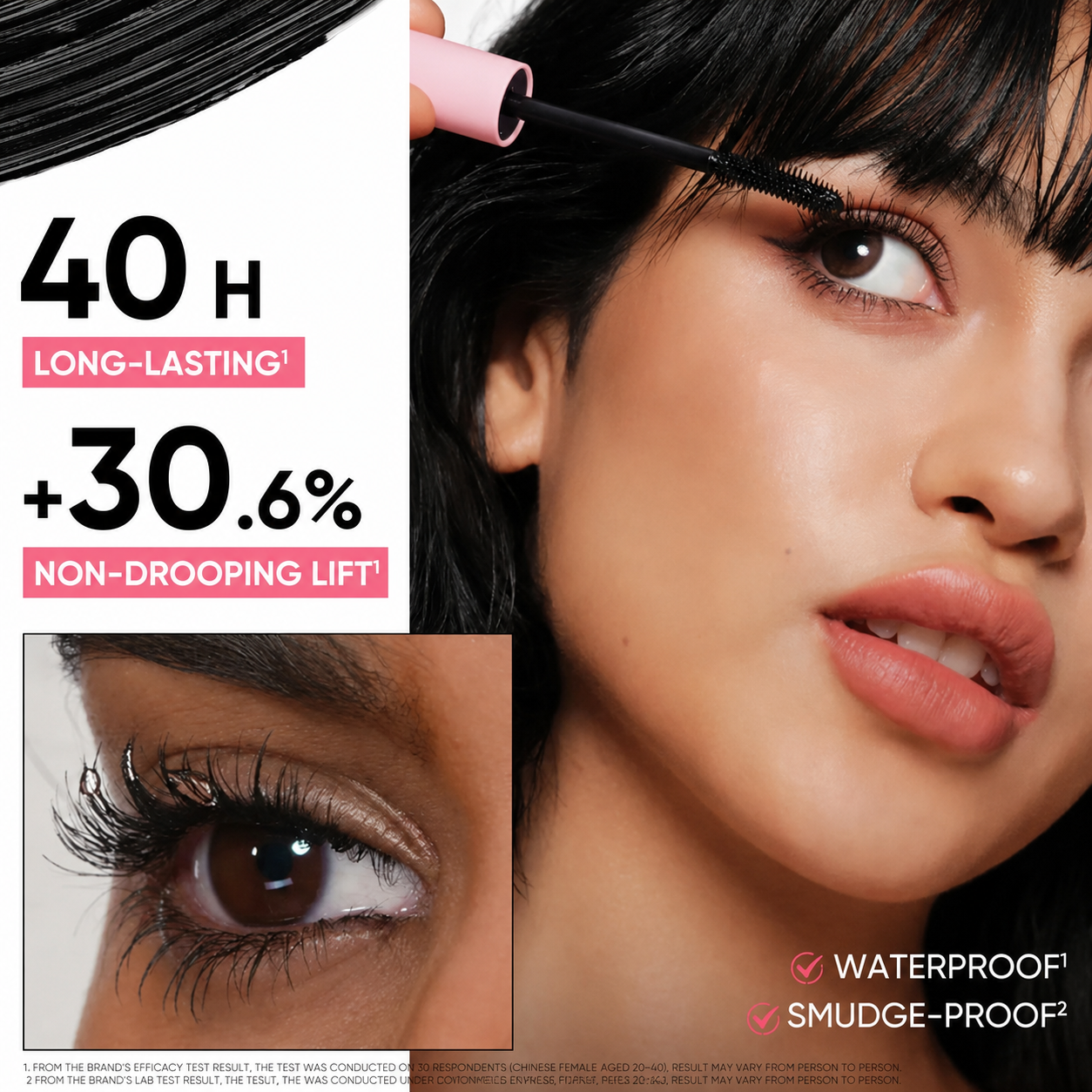 Harmivra 8X Volumizing Waterproof Mascara – 24H Long-Lasting, Smudge-Proof Lash Lift