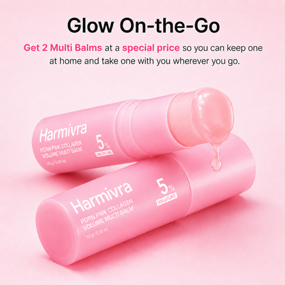 Harmivra | PINK – PDRN Collagen  Volume Balm Stick | Instant Plump & Glow