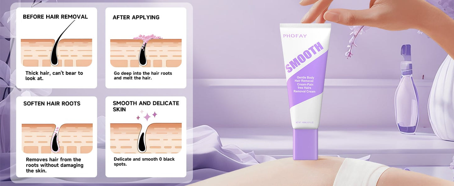 Gentle Hair Removal Cream for Sensitive Skin – Aloe & Hyaluronic Acid