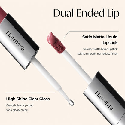 Perfect Twin Lip — Dual-Ended Liquid Lipstick with Velvet Matte Color and Glossy Shine