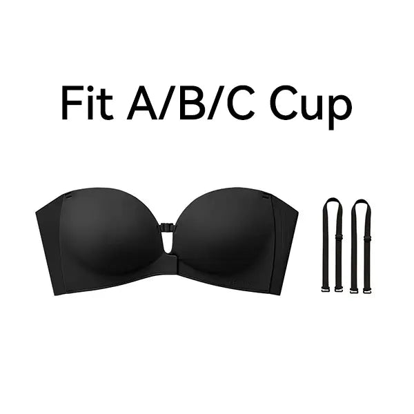 Harmivra Strapless Front-Closure Lift Bra – Seamless, Secure Support