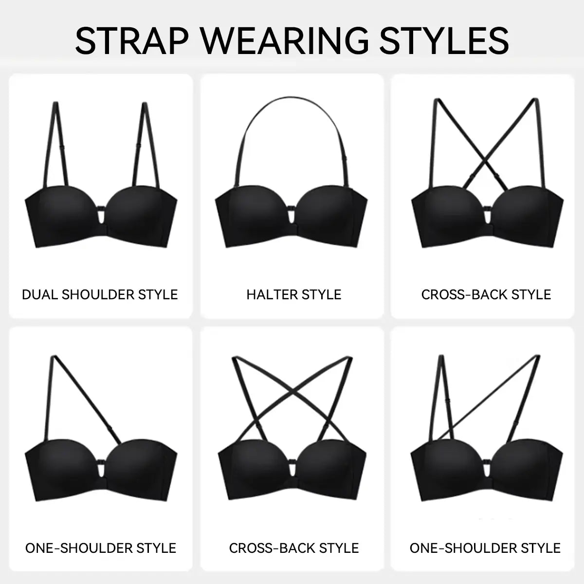 Harmivra Strapless Front-Closure Lift Bra – Seamless, Secure Support